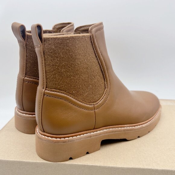 Vince Rue Chelsea Ankle Boots Booties Brown Leather Waterproof Platform US 6 - Picture 5 of 12